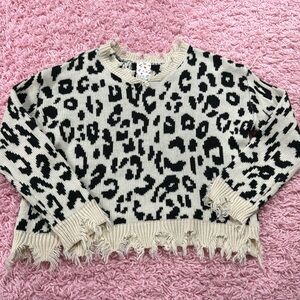 Super cute excellent condition cheetah sweater